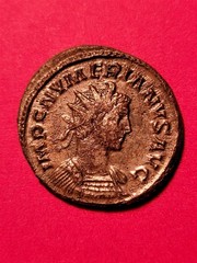 ROMAN EMPIRE NUMERIAN BILLON ANTONINIANUS 283 AD LUGDUNUM UNC 4.1g RIC-V-388