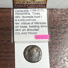 Caracalla (198-217) Rare 25mm Bronze Alexandria, Troas. Statue Of Marsyas. R1392