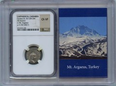 Gordian III, AD 238-244 CAPPADOCIA, CAESAREA AR Drachm NGC VF30 Story Vault