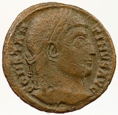 Constantine I the Great EMPIRE Protection GATE 328AD Ancient Roman Coin i121550