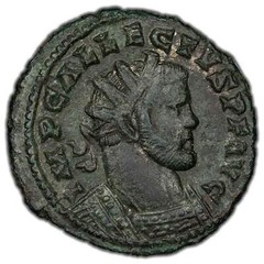 Ancient Rome Imperial AD 293-6 Allectus Quinarius RIC 128