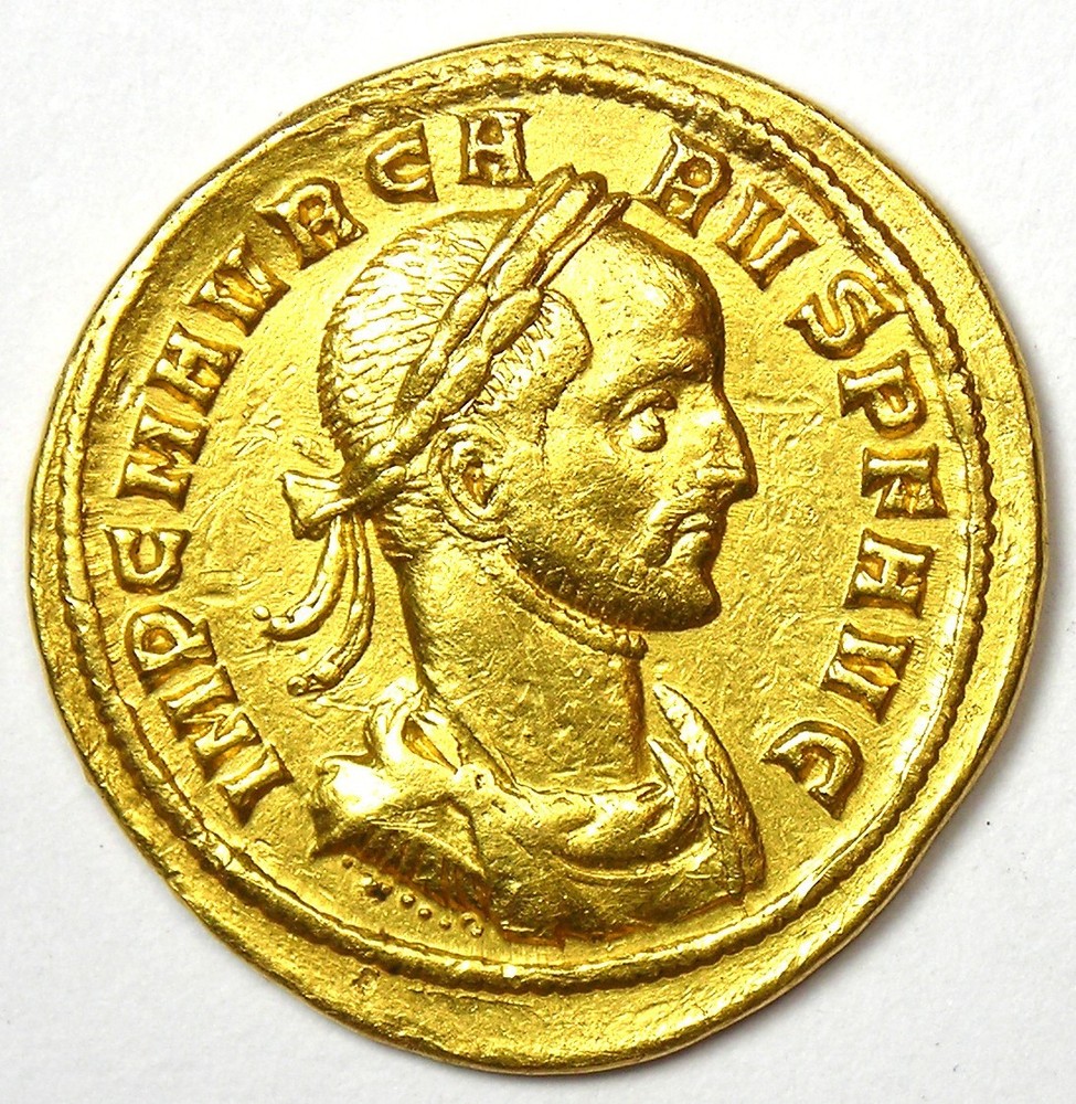 Carus AV Aureus Gold Roman Coin 282-283 AD – Good VF / XF – NGC Repaired Tag
