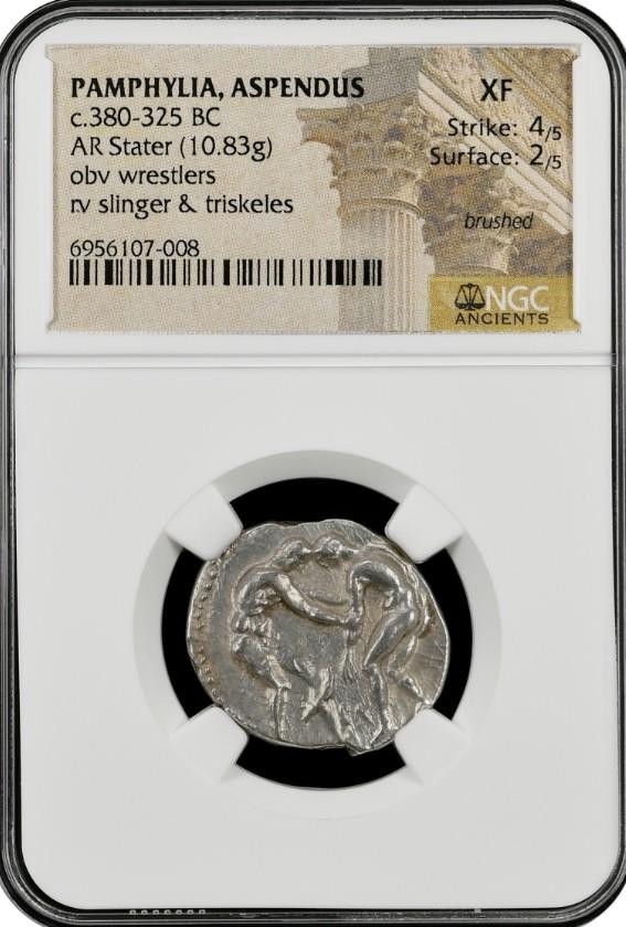 c.380-325 BC PAMPHYLIA, ASPENDUS AR Stater NGC XF