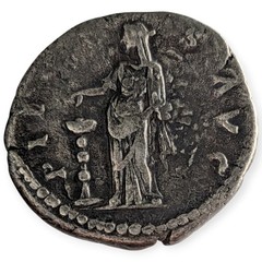 Diva Faustina Senior 140-146 AD Silver Denarius Roman Empire Pietas Coin 4P