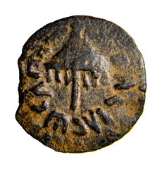 ERROR Agrippa I Judaea Prutah Year Six Canopy Barley Ears 41 to 42 CE Authentic