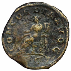 AUTHENTIC SALONINA ROMAN SESTERTIUS CONCORDIA COIN – VF CONDITION – AE 30mm 22GR