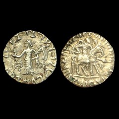 Ancient Kings of the Scythians, Azes II, 58-12 Indo-greek kingdom drachm Rare
