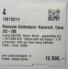Carus AV Aureus Gold Roman Coin 282-283 AD – Good VF / XF – NGC Repaired Tag