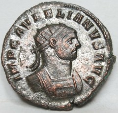 ROME Ancient AE Antoninianus AURELIAN Concordia Siscia XF UNLISTED? RIC 216 #A62