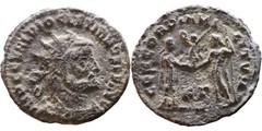 Rome Diocletian, Cyzicus Mint; AE Light Radiate Fraction 284-305 AD; 20mm 1.87g