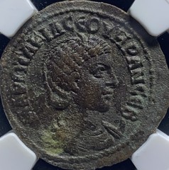 Roman Empress Otacilia Severa Coin 244-249AD NGC Graded Tyche Temple