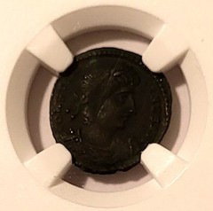 Roman Empire Constantine II AD 337-340 AE4 BI Nummus As Caesar Ch VF NGC