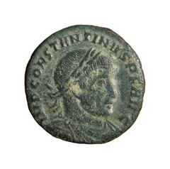 Authentic Roman Coin RARE AQP Sol Roman Empire. Constantine I, 306-337. Follis