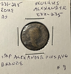 222-235 AD Roman Severus Alexander approximately 18mm Bronze Coin