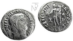 Roman Empire (Galerio MASSIMIANO) Follis-ALESSANDRIA