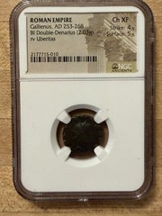 NGC Ch XF Gallienus Antoninianus AD 253-268 Uberitas Roman Coin 4/5 5/5