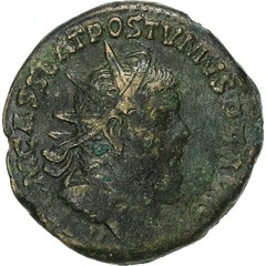 [#1278506] Postumus, Double Sestertius, 260-261, Trier, Bronze, VF, RIC:143