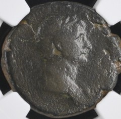 Emperor Trajan Graded Ancient Roman Coin 98-117AD NGC Genuine Certified As Rome