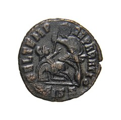 HALF CENT CONSTANTIUS GALLUS (Caesar, 351-354). Follis. Siscia Spearing War