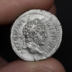 Caracalla Denarius Ancient Roman Empire Silver Coin Extremely Fine Condition