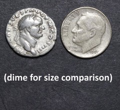 Emperor Vespasian Coin 72AD Ancient Roman Empire Silver Denarius Priestly Tools