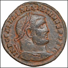 Galerio follis Heraclea Ancient Roman Bronze Coin Certified Rome