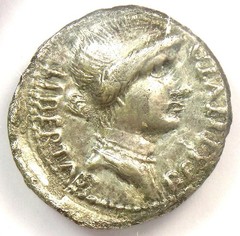Roman Civil War Silver AR Denarius Coin 68-69 AD – Certified NGC Choice VF