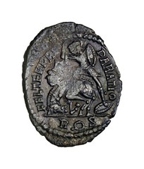 RARE R Wreath S Roman Imperial, Constantius Gallus, Maiorina Roman Imperial Coin