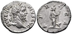 Septimius Severus, 193-211. Denarius (Silver, 18 mm, 3.28 g, 1 h), Rome, 207