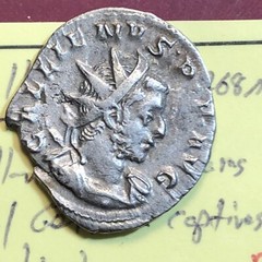 Gallienus Antoninianus, 253-268 A.D. Rome, Billon, Reverse German Captives