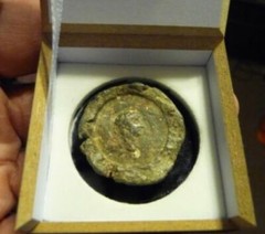 Roman Ancient Augustus Large Rare lead stamp seal.30mm x 8mm.40gms.27-bc-14ad