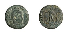 Authentic Roman Coin RARE AQP Sol Roman Empire. Constantine I, 306-337. Follis
