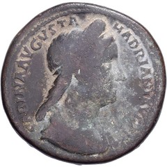 [#981232] Sabina, Sestertius, 136-138, Rome, Bronze, VF, RIC:2585