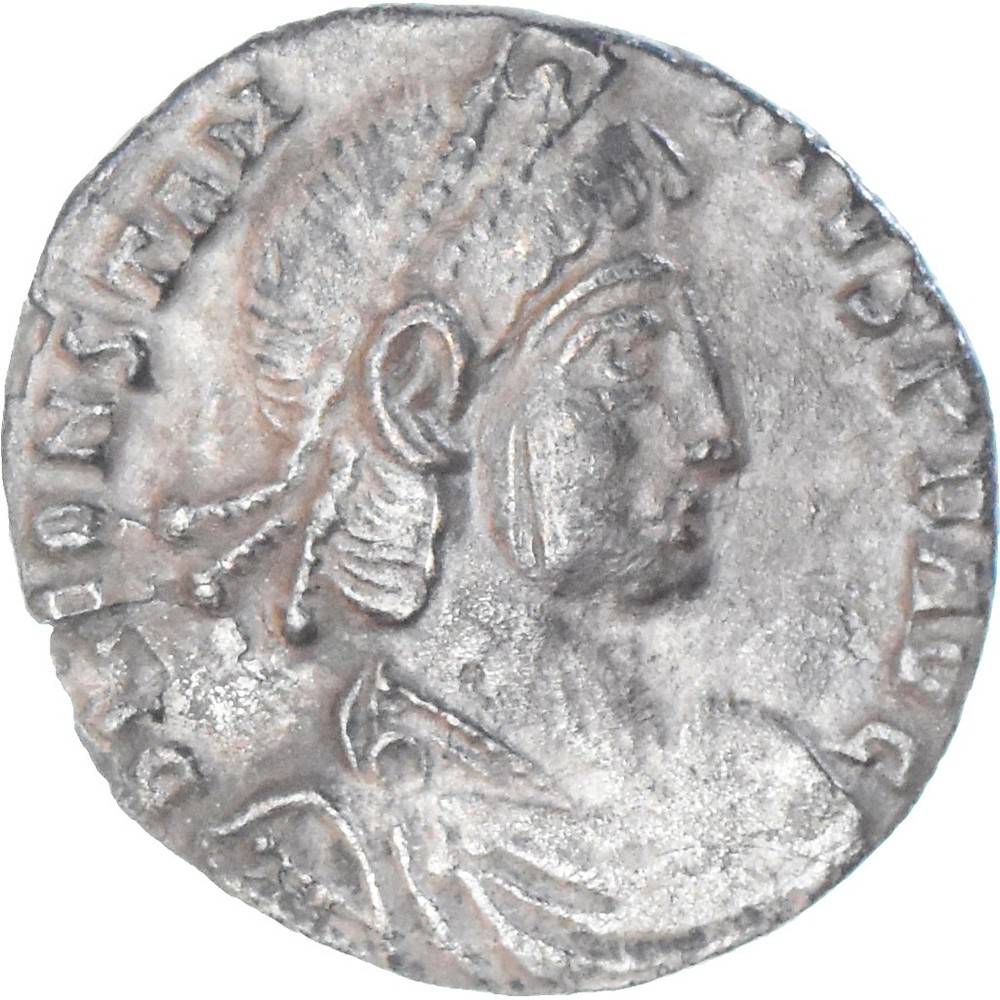 [#1175995] Coin, Constantius II, Siliqua, 353-355, Arles, AU, Silver, RIC:207