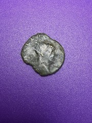 Ancient Roman Gallienus Zoo Series Coin DIANAE CONS AVG Deer Doe Reverse 1.9g
