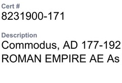 Roman Emperor Commodus NGC Genuine As Ancient Coin 177AD-192AD Bronze Certified