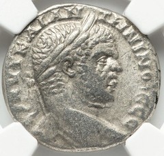 Caracalla 198-217 Roman Empire PHOENICIA TYRE Tetradrachm Silver Coin, NGC Ch VF