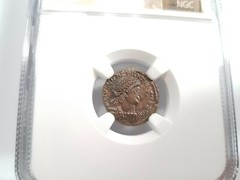 Constantius II Roman Empire BI Nummus AE3/4 NGC AU Ancient Epfig Hoard Pedigree