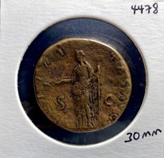 Large Ancient Roman Sestertius Coin 117-138AD Emperor Hadrian Genuine Circulated