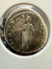 Silver denarius, Roman, Antoninus Pius, minted in Rome around AD 150-151 RIC200c