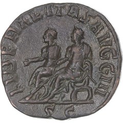 [#346026] Coin, Philip II, Sestertius, 249, Rome, AU, Bronze, RIC:267, a