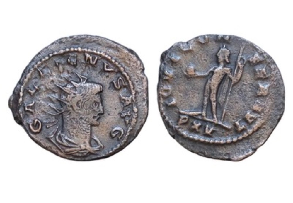 Gallienus. (263 AD) BI 20mm 2,7g Antoninianus Antioch IOVI CONSERVATORI. Jupiter