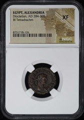 Diocletian, AD 284-305 EGYPT, ALEXANDRIA BI Tetradrachm NGC XF