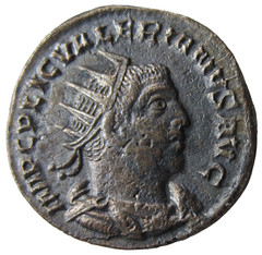 VALERIAN I, BILLON ANTONINIANUS, 253-260 AD. ANTIOCH MINT. SATURN REVERSE.