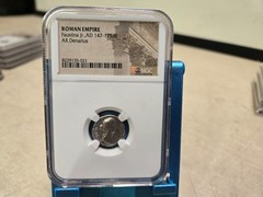 Empress Faustina Jr 147-175AD NGC Genuine Silver Denarius Ancient Roman Coin