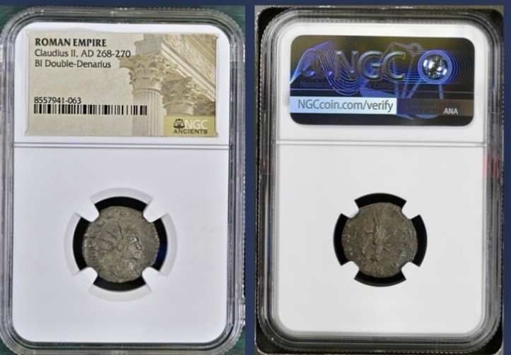Genuine Ancient Roman Coin Emperor Claudius II Gothicus 268-270 AD NGC Certified