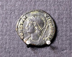 330-333 AD Constantinople Commemmorative AE3 follis, Antioch mint, Strong strike