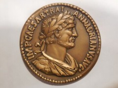 Roman Emperor Caesar Trajan Hadrian Medal 50mm
