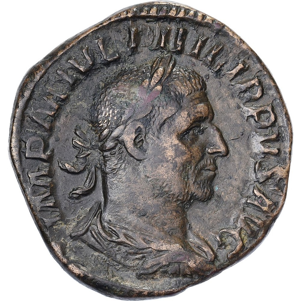 [#981356] Philip I, Sestertius, 244-249, Rome, Bronze, VF, RIC:168