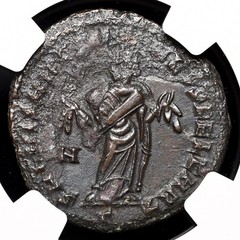 ROMAN EMPIRE. Severus II. As Caesar, AD 305-306. Æ Follis, Carthage, NGC Fine